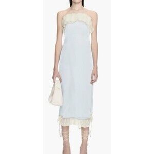 Off-White UPSIDE DOWN FLUID CU DRESS ARTIC ICE COCON NWT Retail: $1798 40